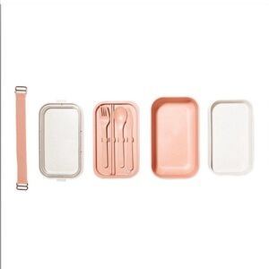 Our Place Layered Bento Lunchbox with Utensils